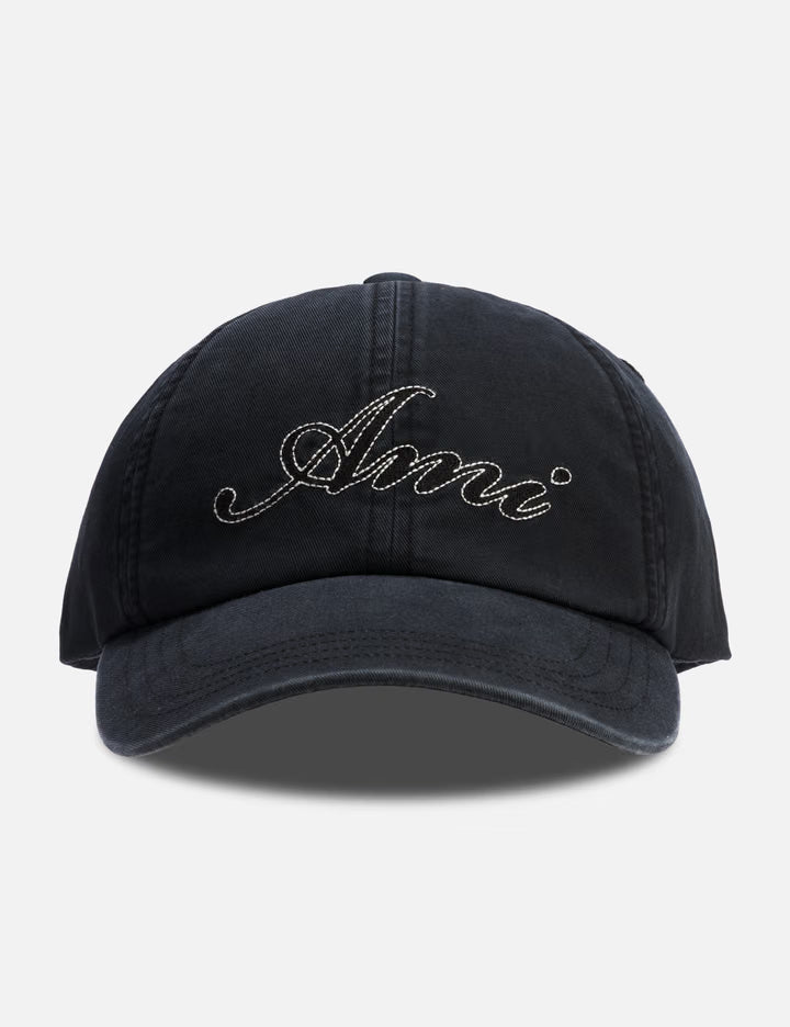 Cotton Cap With Ami Paris Embroidery