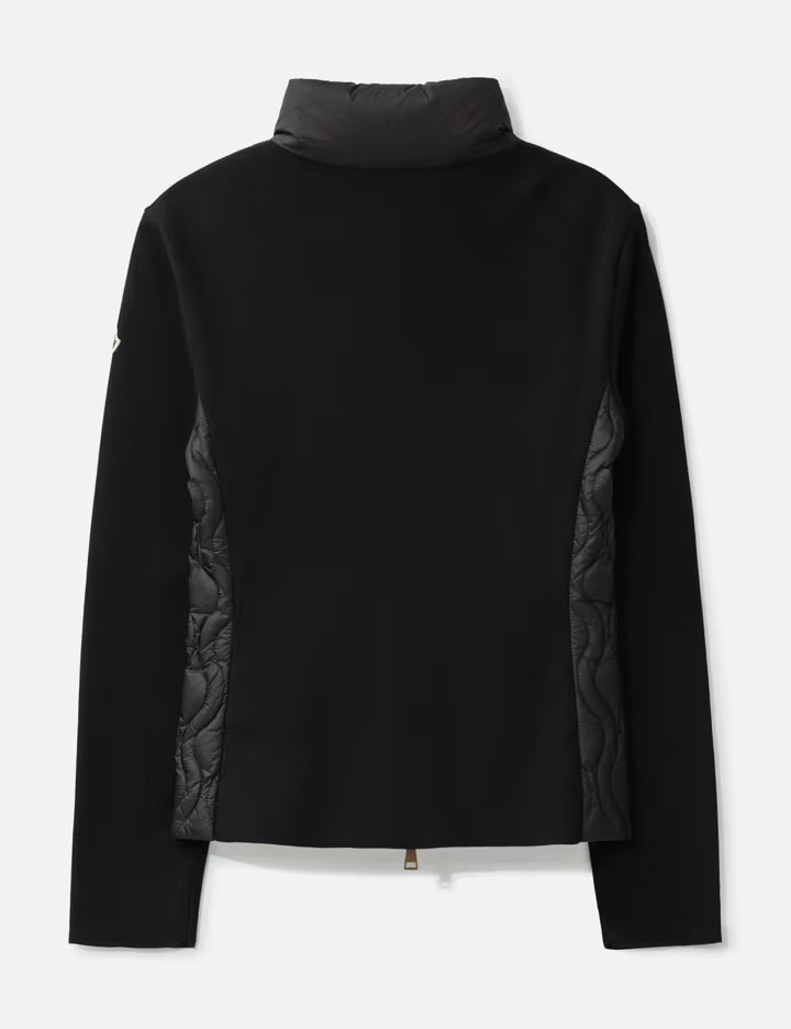 Cotton Padded Zip-Up Cardigan