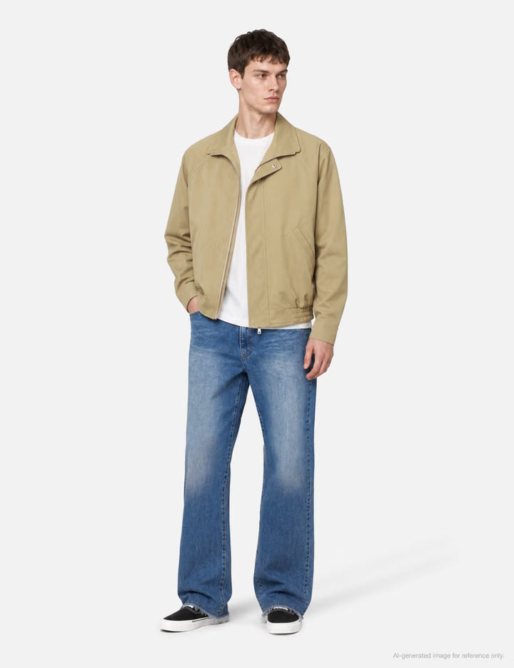 Cotton Stand Collar Blouson