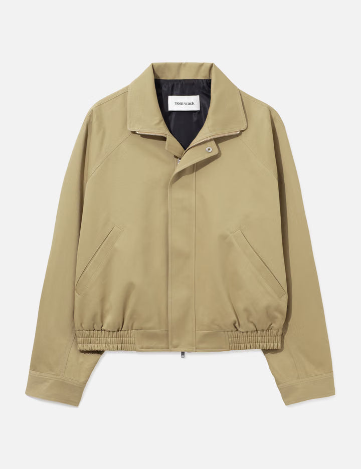Cotton Stand Collar Blouson