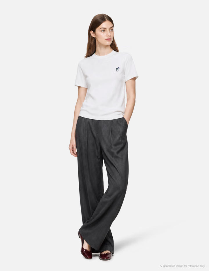 Cotton T-Shirt With Ami De Coeur Tulip