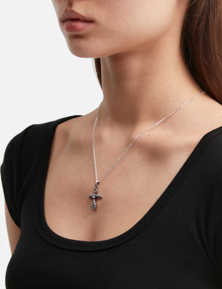 Cross Pendant Oxidised Necklace
