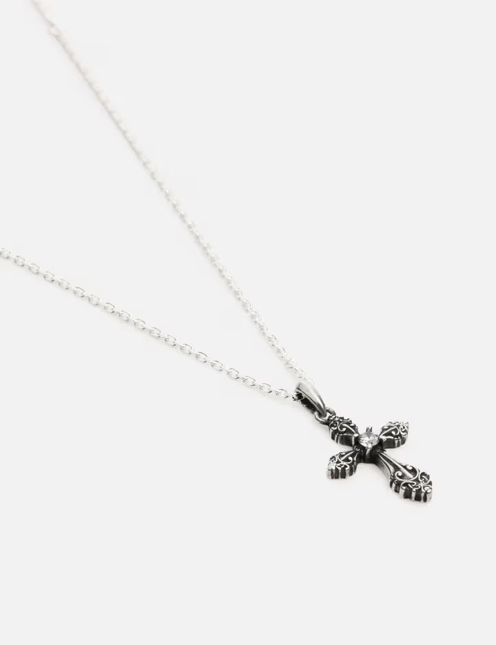 Cross Pendant Oxidised Necklace