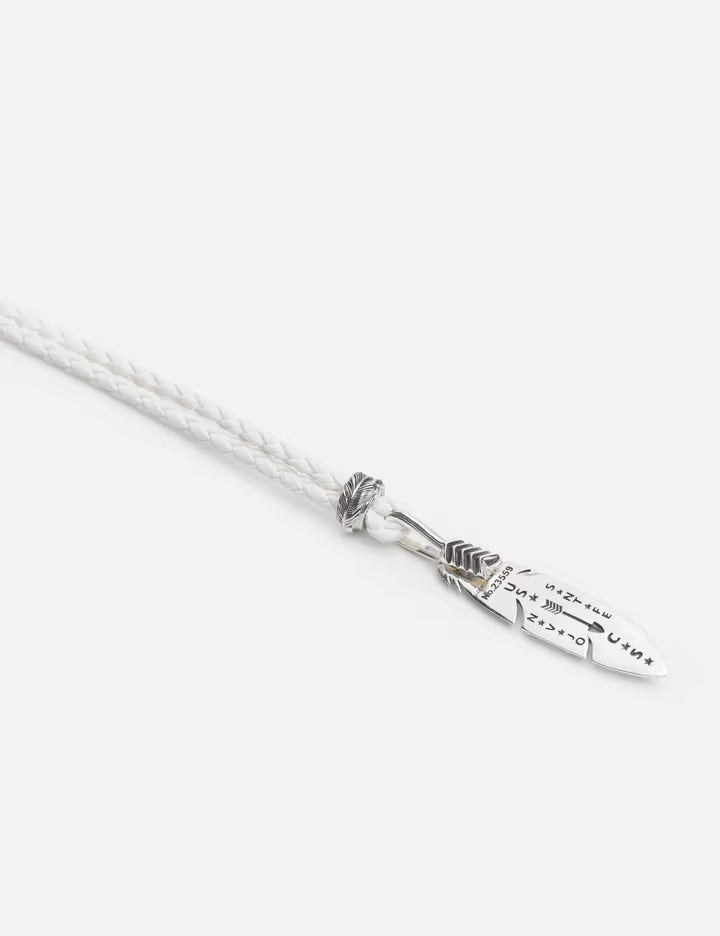 CS Navajo Hollow Star Right Arrow Feather Pendant With 2 Beads
