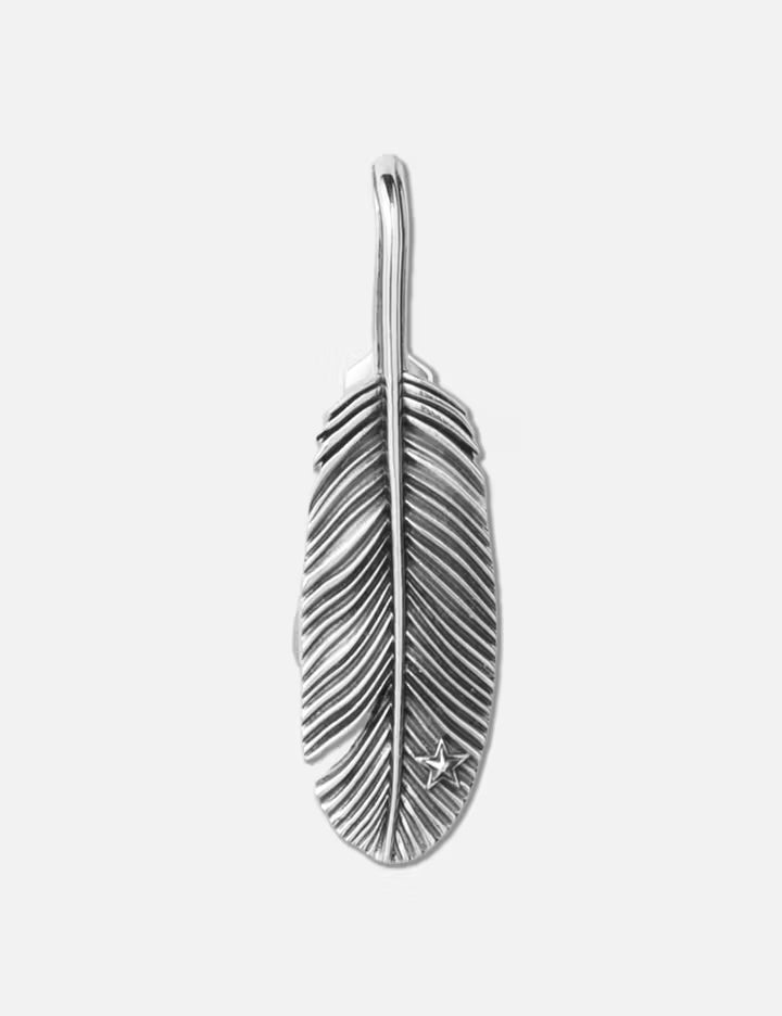 CS Navajo Tiny Star Arrow Feather Left Twisted Pendant