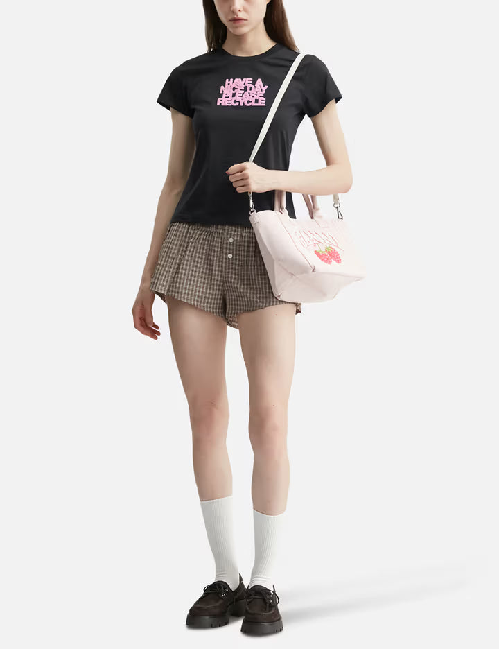 Daisy Duck Pink Printed Baby Fit T-Shirt