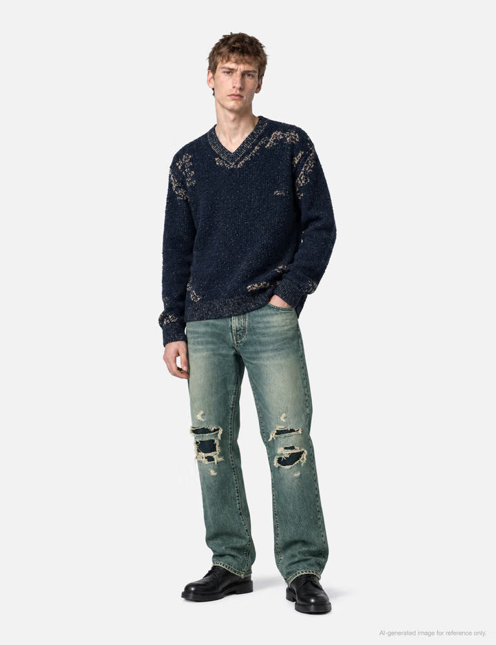Distressed Denim Jeans