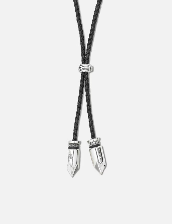 Double Bullet Leather Cord With Arrow Star Hollow Rondelle Bead