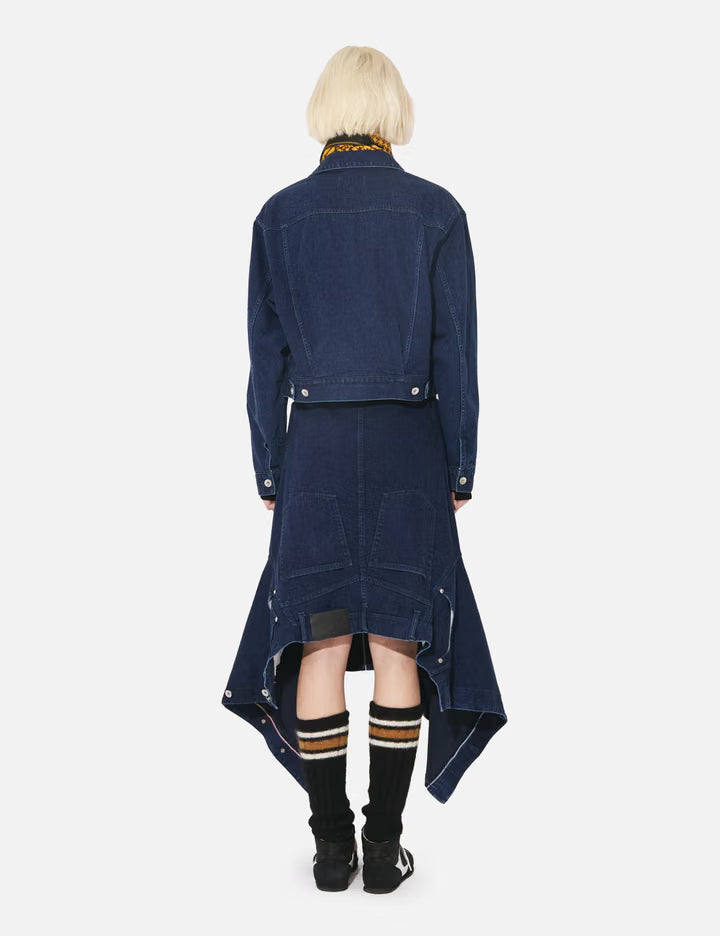Double-End Left Hand Twill Denim Skirt