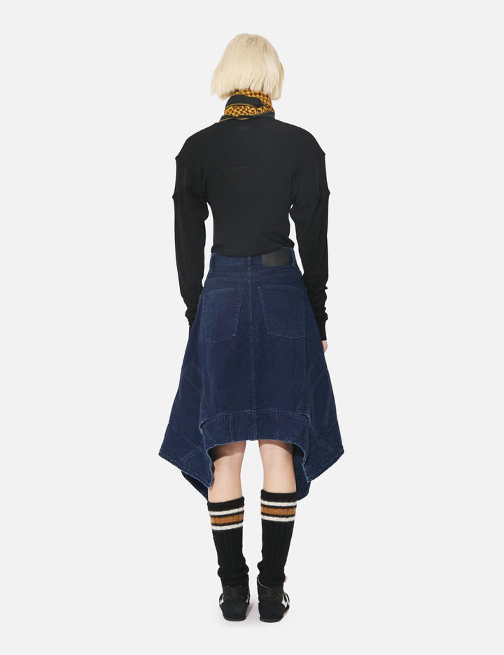 Double-End Left Hand Twill Denim Skirt