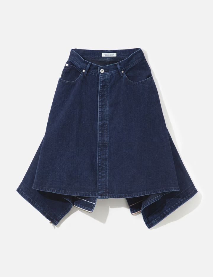 Double-End Left Hand Twill Denim Skirt