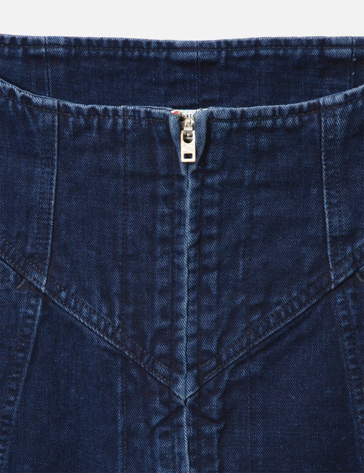Double-End Left Hand Twill Denim Skirt