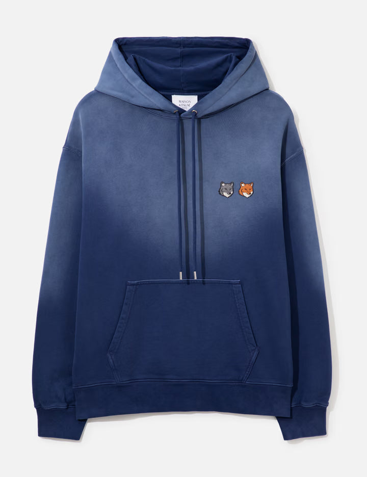 Double Fox Head Faded Comfort Hoodie