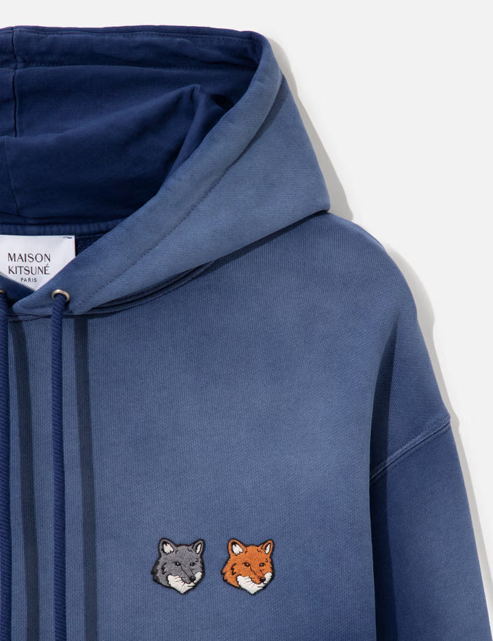Double Fox Head Faded Comfort Hoodie