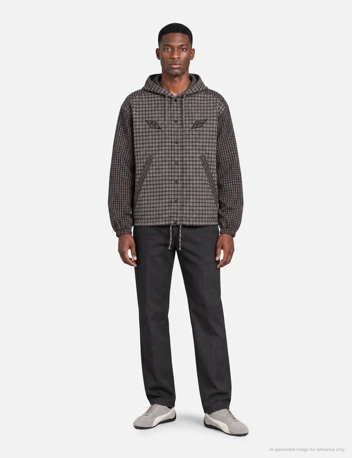 Slam Jam X Umbro Double Plaid Overshirt Dark