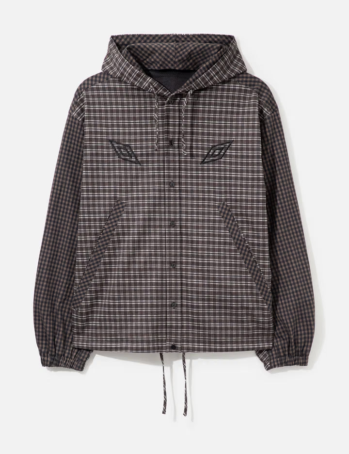 Slam Jam X Umbro Double Plaid Overshirt Dark
