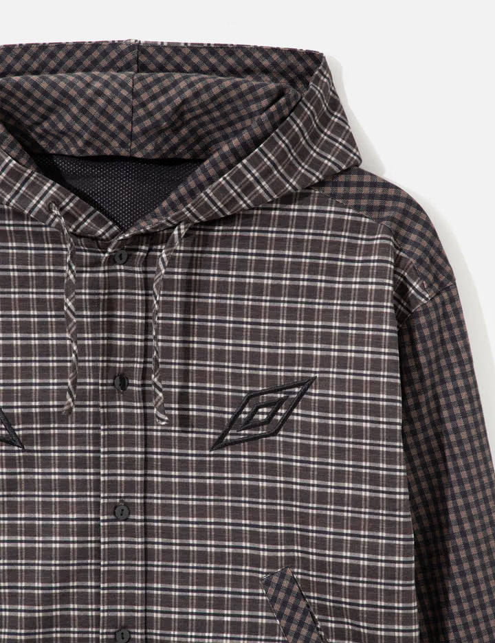 Slam Jam X Umbro Double Plaid Overshirt Dark