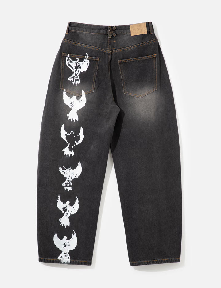 Dove Printed Barrel Pant