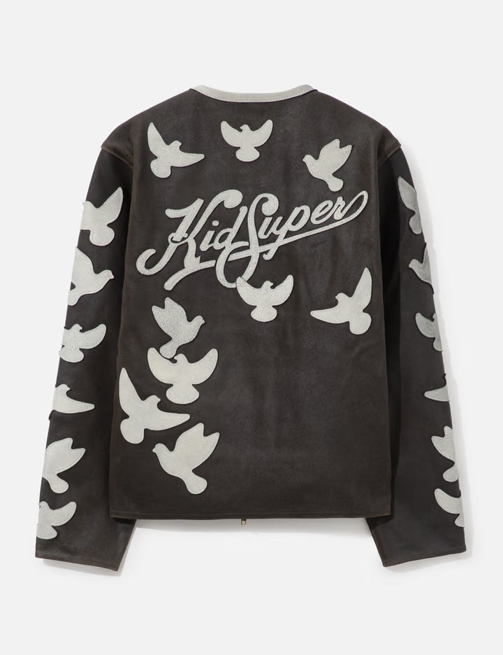 Doves Distressed Leather Moto Jacket