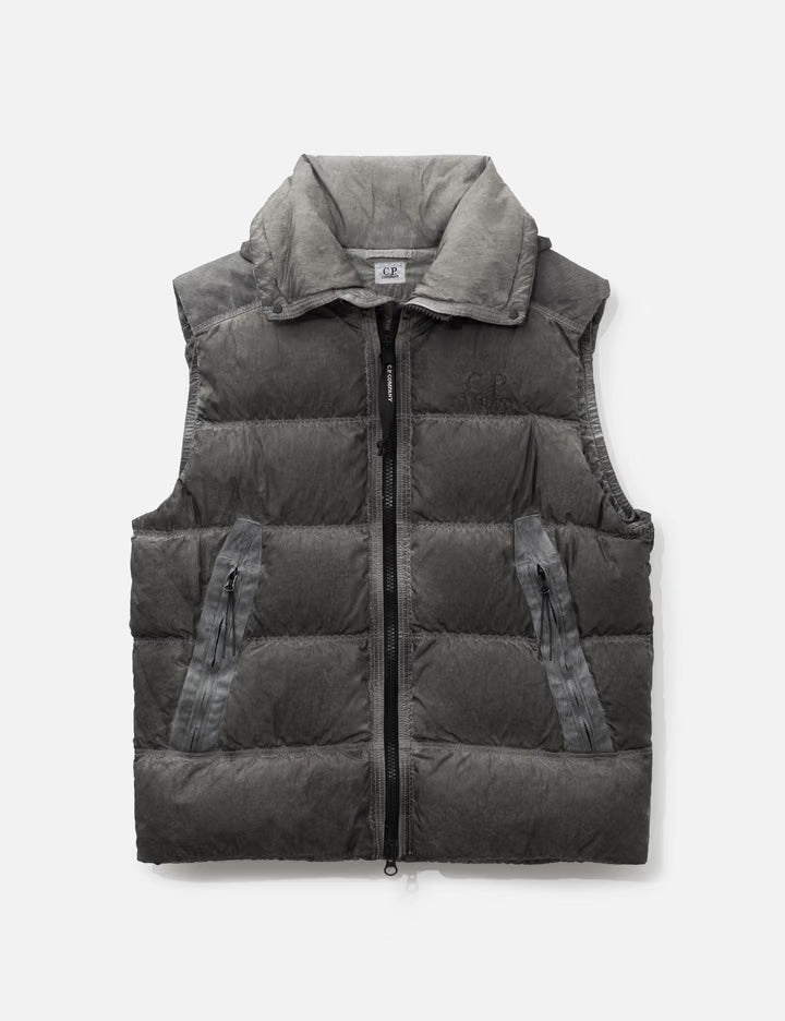 Eco-Chrome R Mixed Hooded Down Gilet