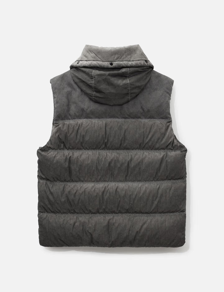 Eco-Chrome R Mixed Hooded Down Gilet