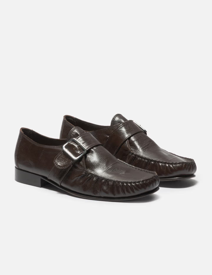Eel-Effect Leather Wallabee Shoe