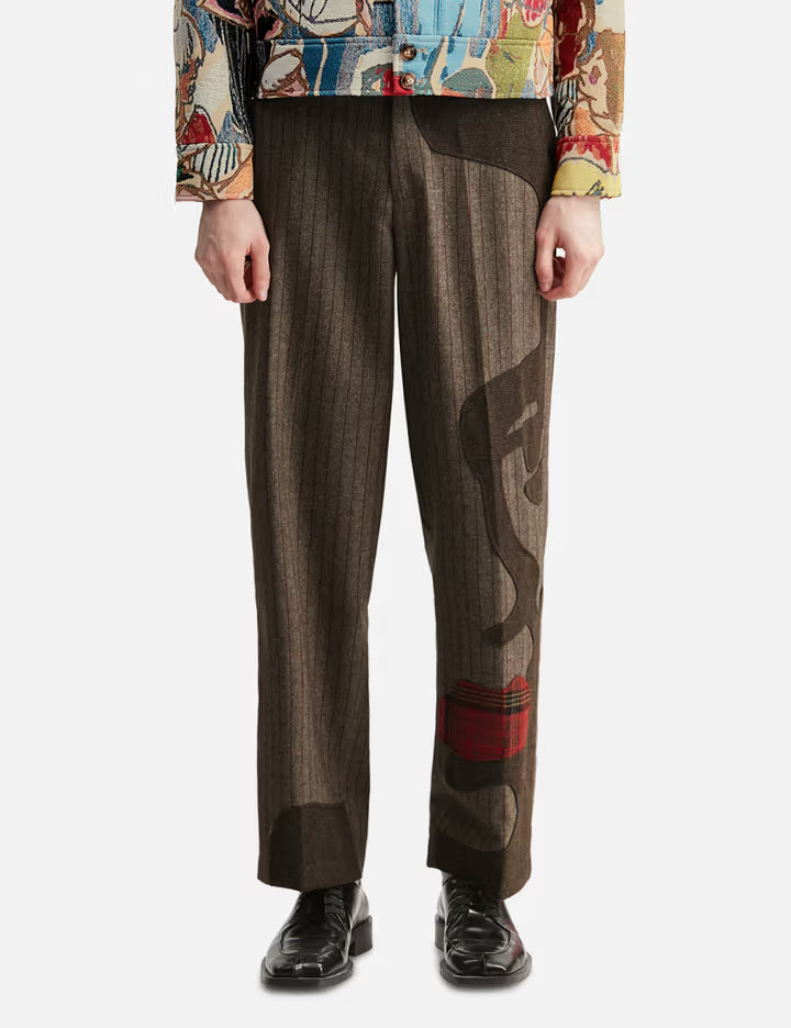 Patchwork Face Suit Bottom