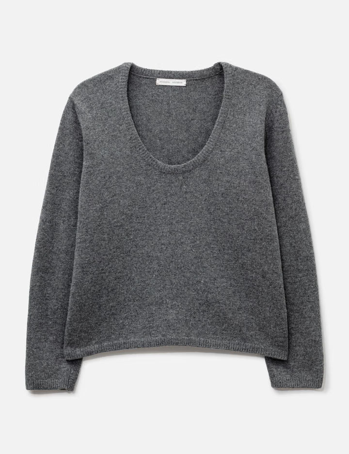 Ellen U-Neck Knit In Gray