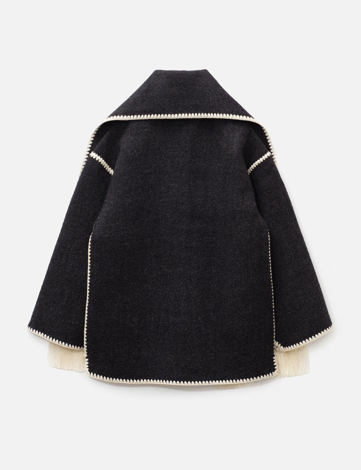 Embroidered Scarf Jacket