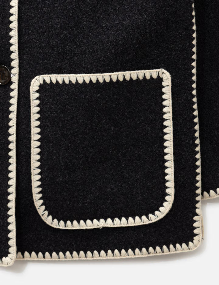 Embroidered Scarf Jacket