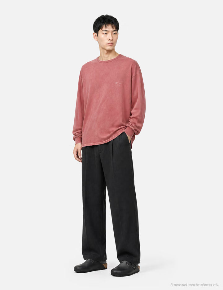 Embroidery Dyed LS T-Shirt