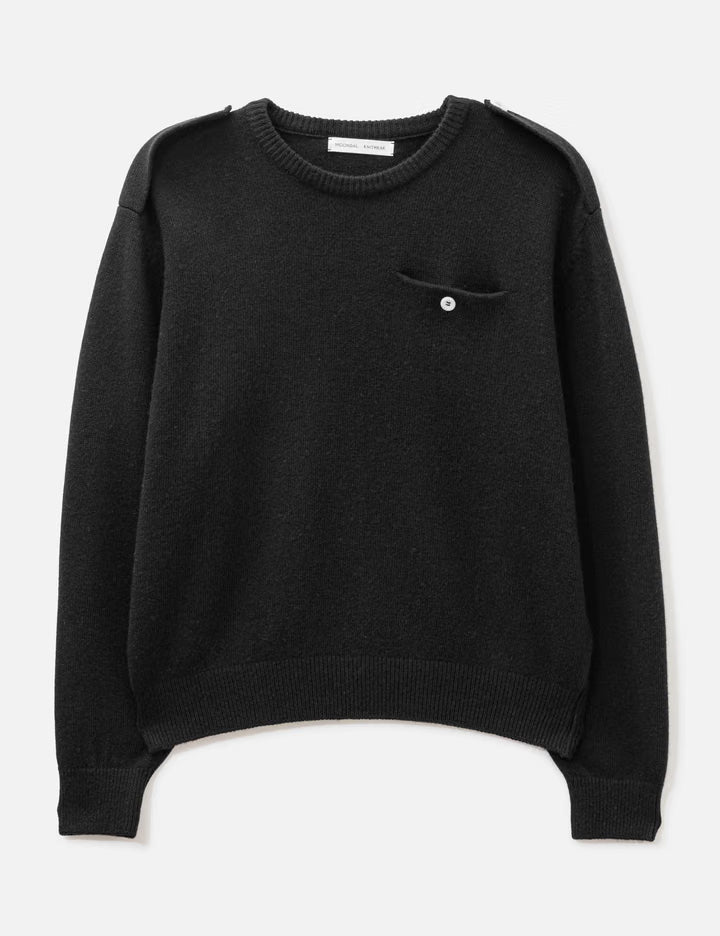 Epaulet Knit In Black