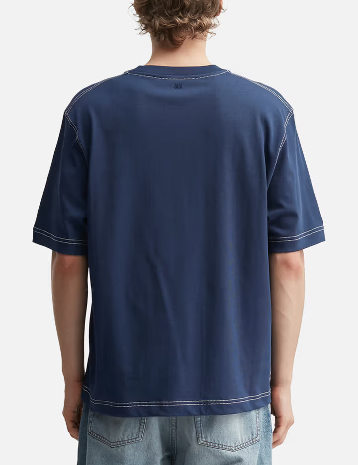 Cotton Topstitching Ami De Coeur T-Shirt