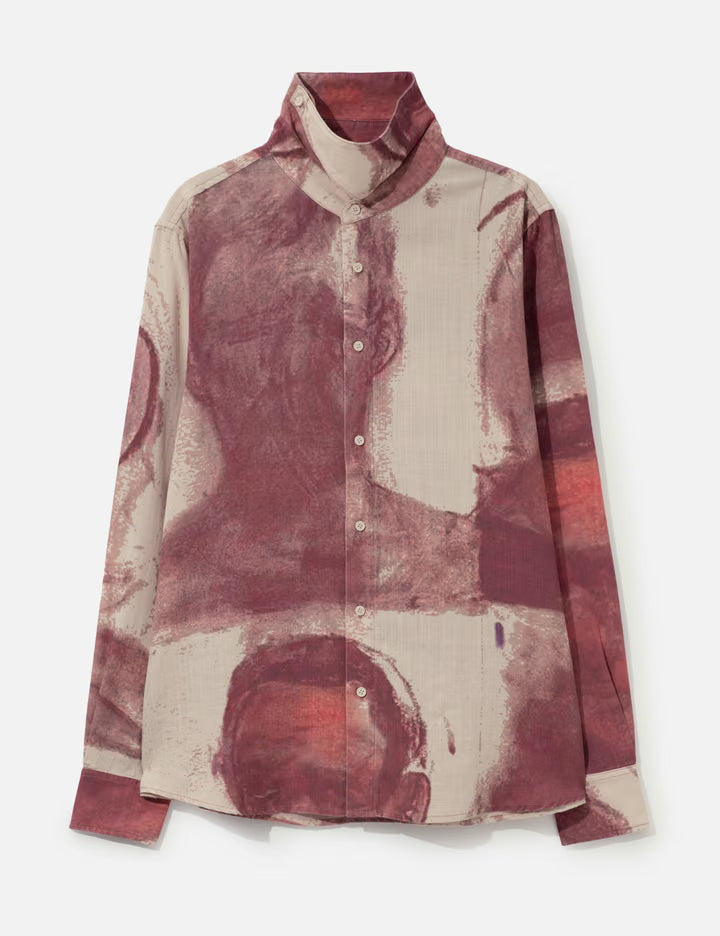 Face Sketches Storm Flap Button Up Shirt