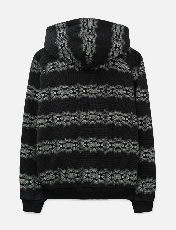 Faded Waffle Zip-Thru Hood