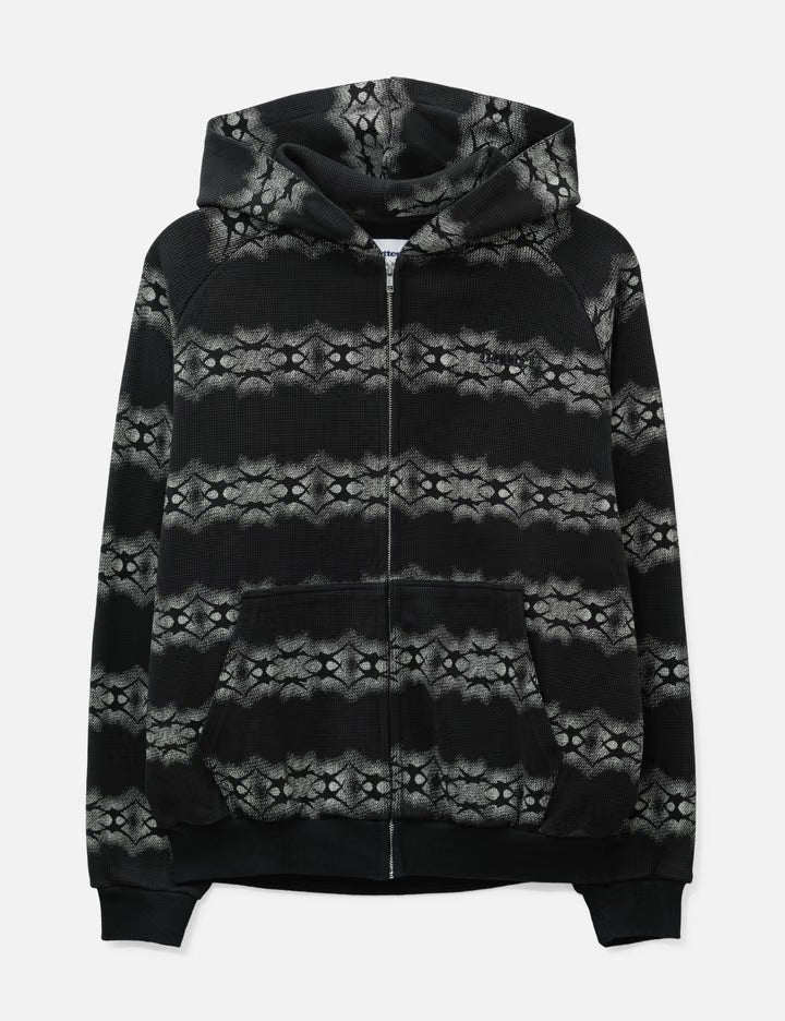 Faded Waffle Zip-Thru Hood