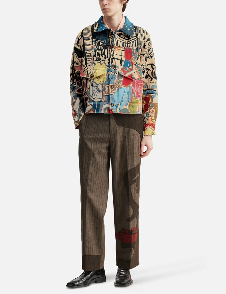 Patchwork Face Suit Bottom