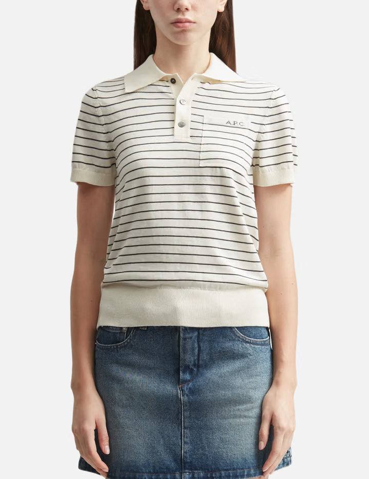 Fitted Striped Polo