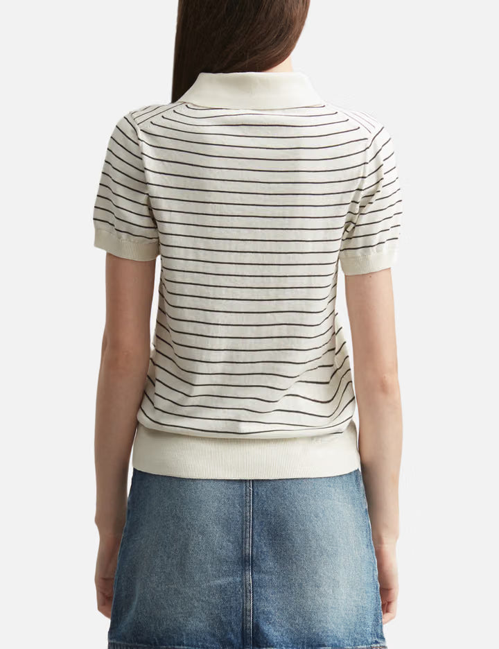 Fitted Striped Polo