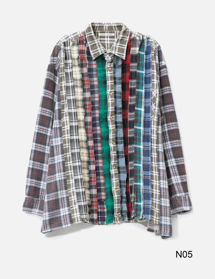 Flannel Shirt - Ribbon Wide Shirt