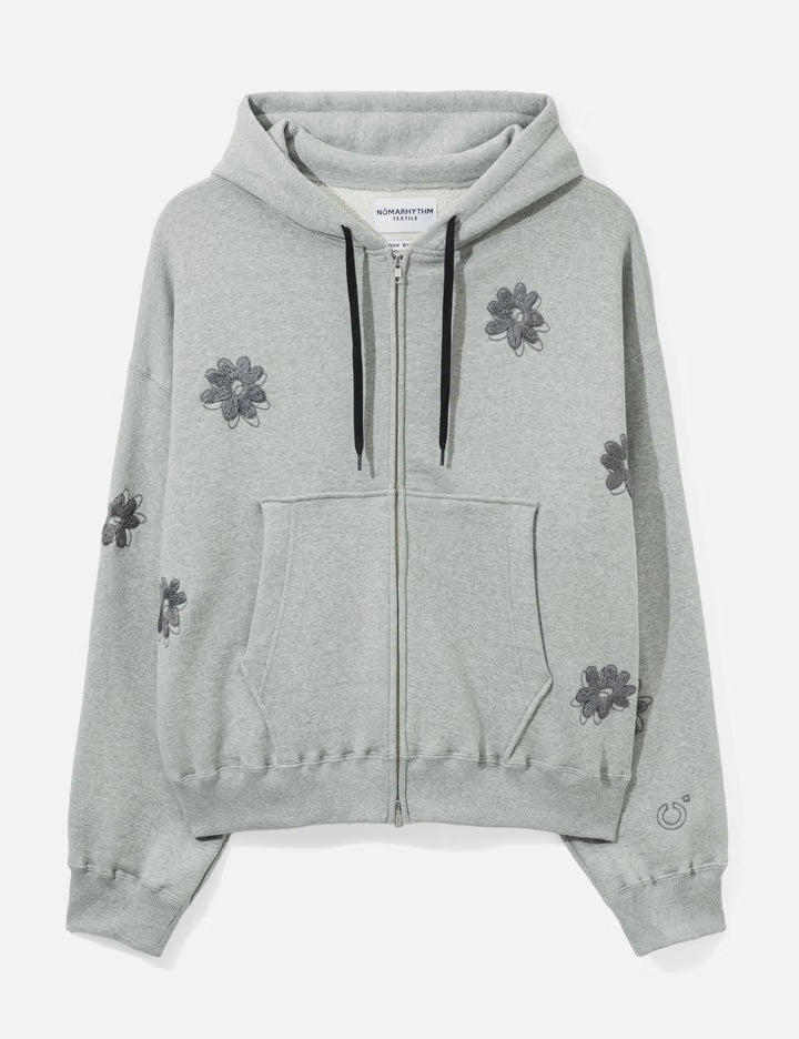 Flower Embroidery Hoodie