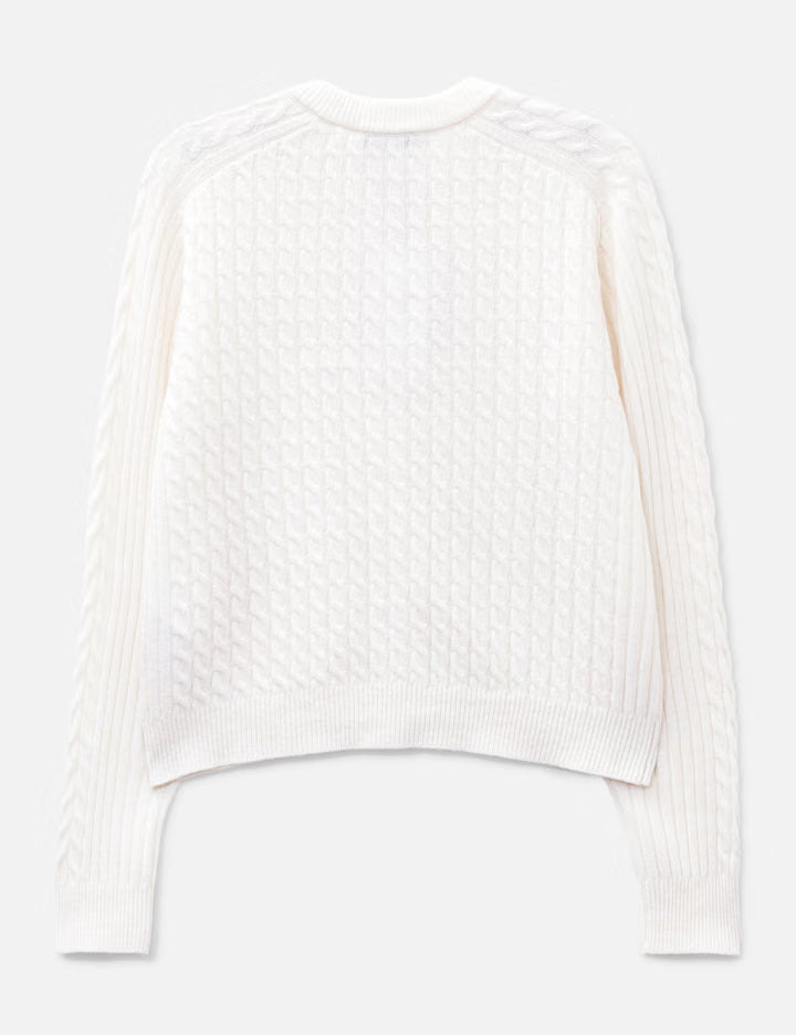 Fox Head Cable Knit Cardigan