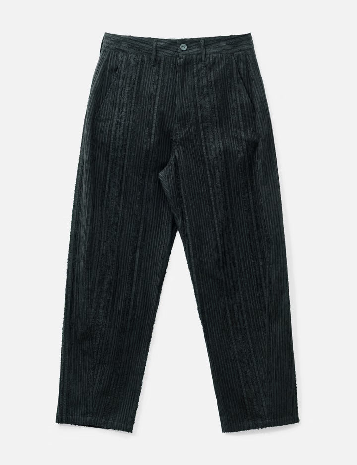 Fringed Stripe Curved Pants