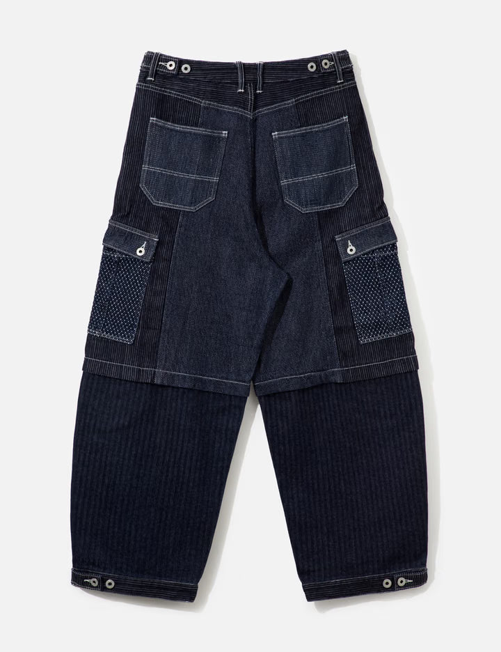 Front Pocket Wide Pants Rinse