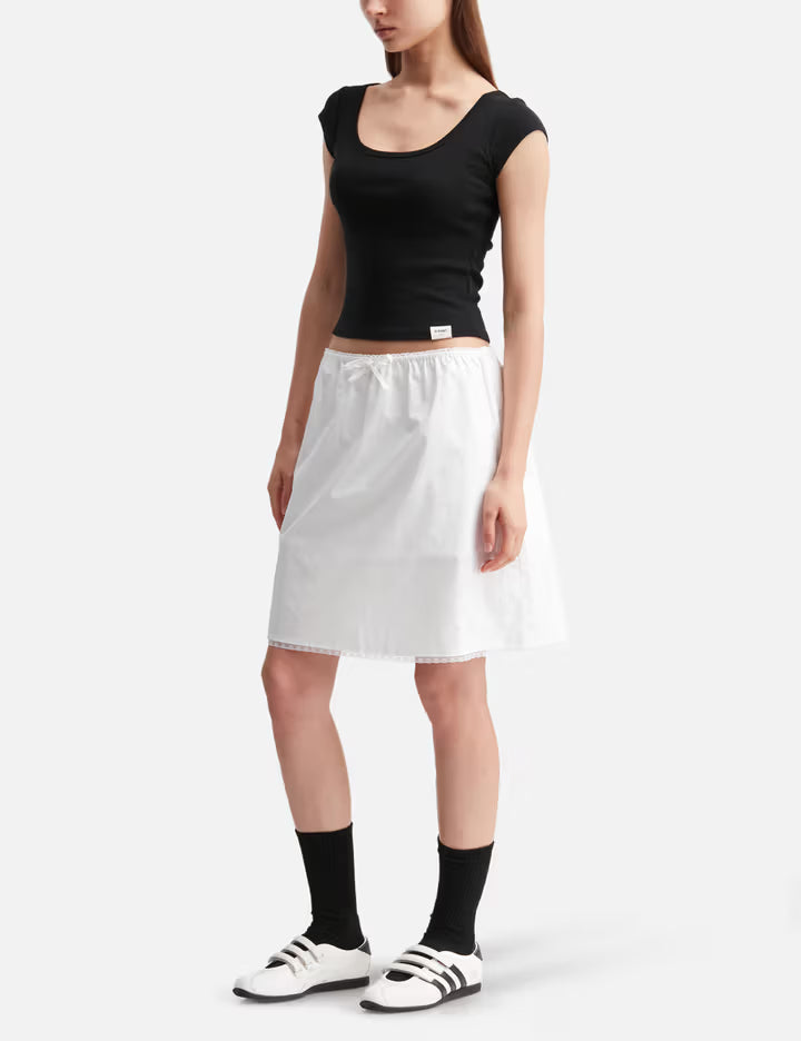 G Classic Lace-Up Midi Skirt