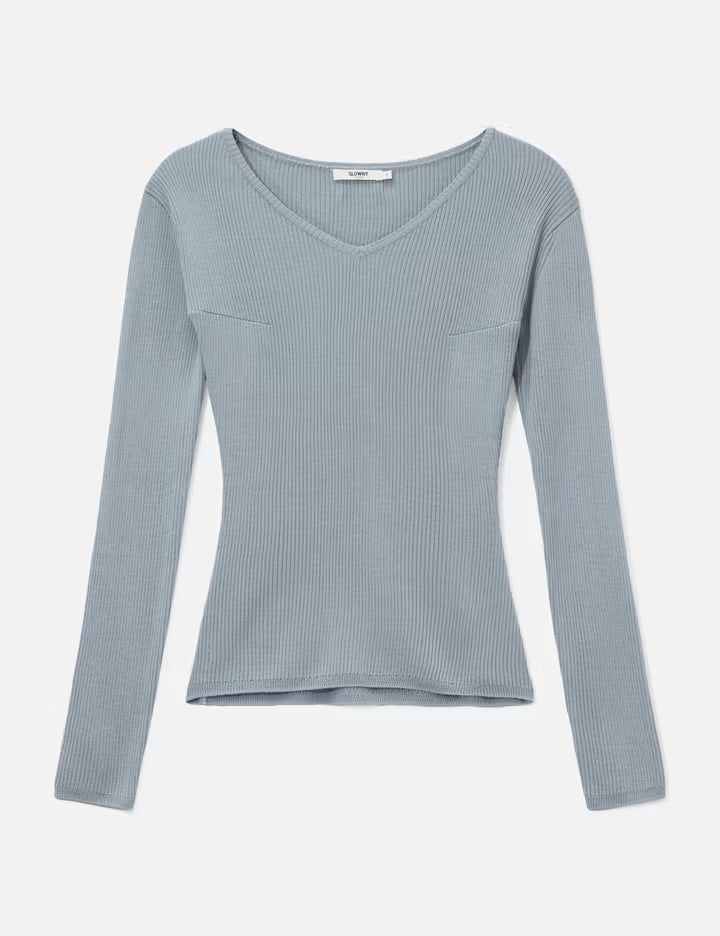G Classic Rib V-Neck Knit