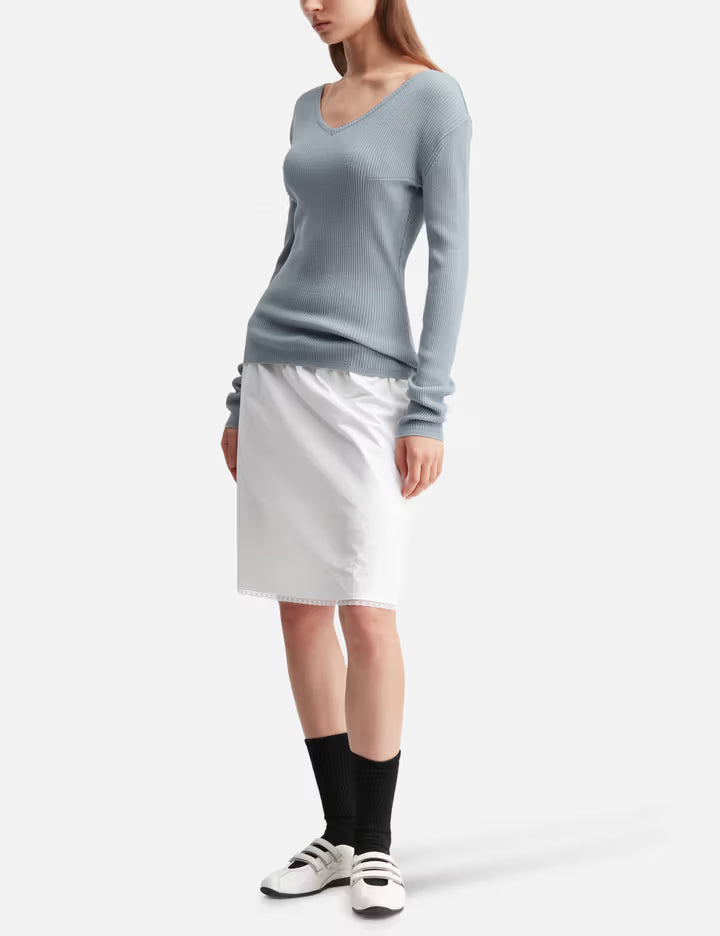 G Classic Rib V-Neck Knit