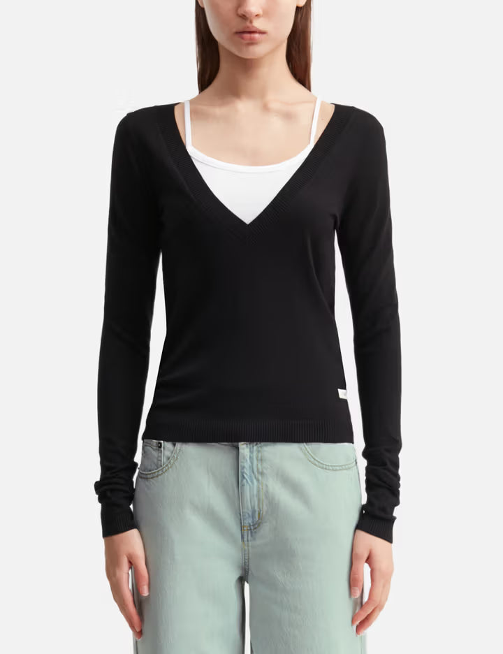 G Deep V-Neck Knit