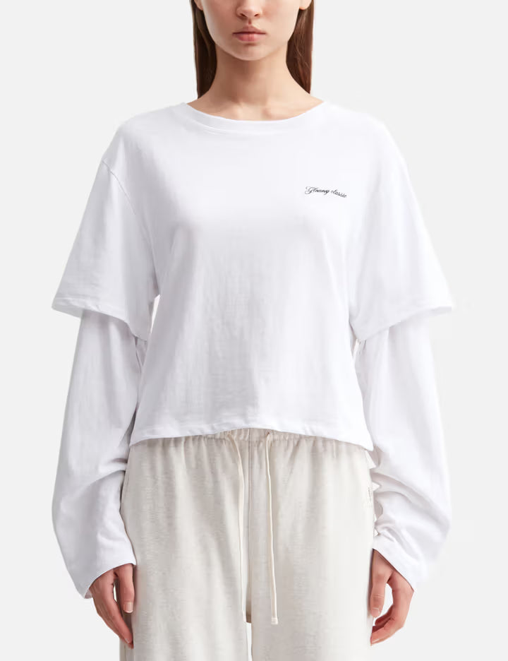 G Double Sleeve Letter T-Shirt