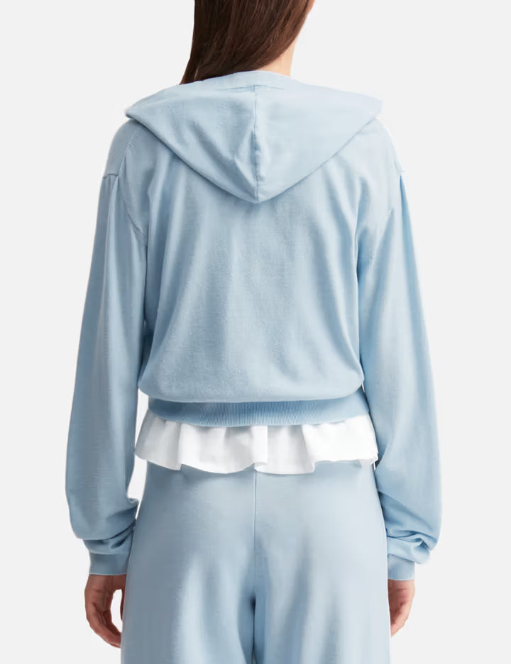 G Hug V-Neck Knit Hoodie